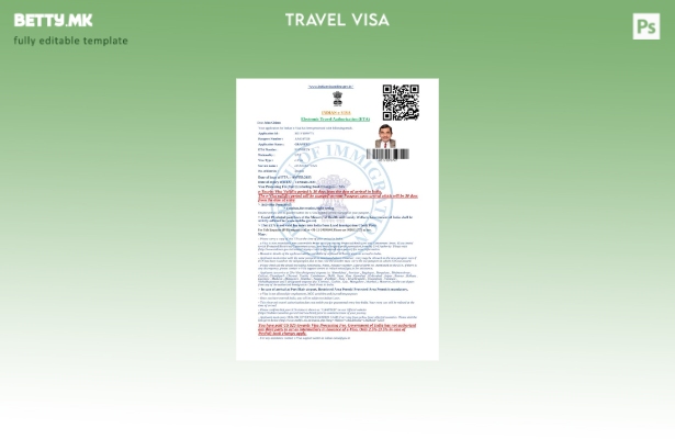 модерен стил Индија и виза во шаблон за Word и Pdf